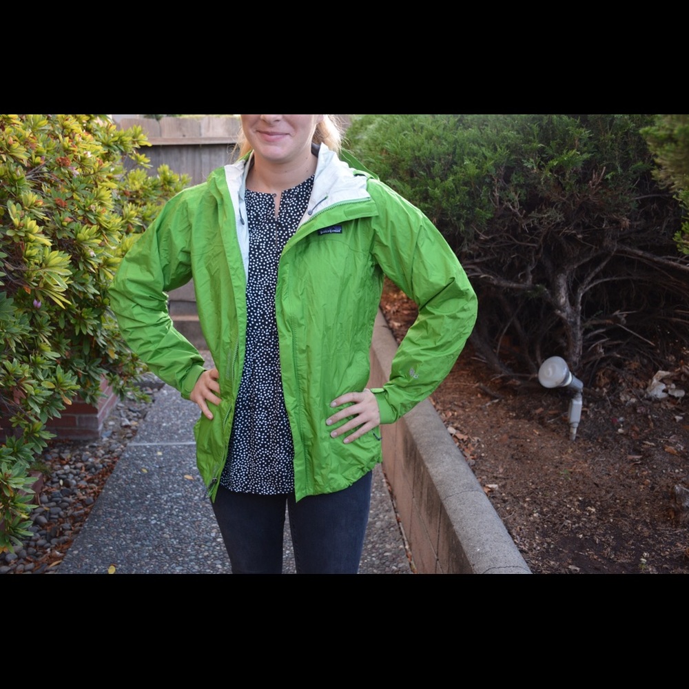 Green Patagonia Women’s Rain Jacket